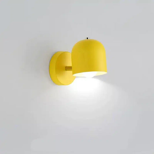 Lampe Murale LED Rotative Nordique Macaron Jaune – Décor Intérieur