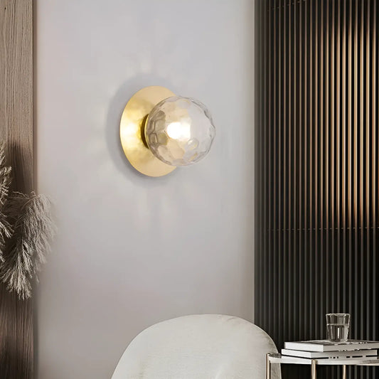 Lampe Murale Sphérique en noir et or pour chambre