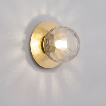 Lampe Murale Sphérique en noir et or pour chambre