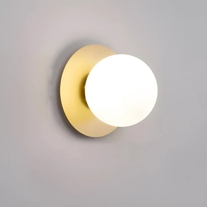 Lampe Murale Sphérique en noir et or pour chambre