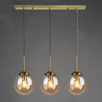 Lampe Pendante en Verre Ambre pour salon