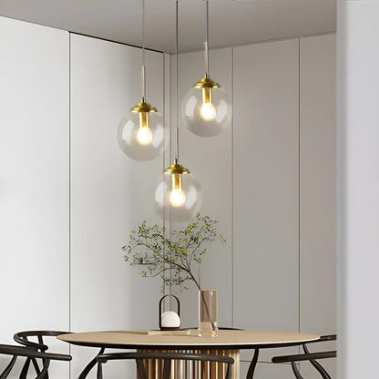 Lampe Pendante en Verre Ambre pour salon