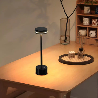 Lampe cylindre tactile rechargeable pour chambre