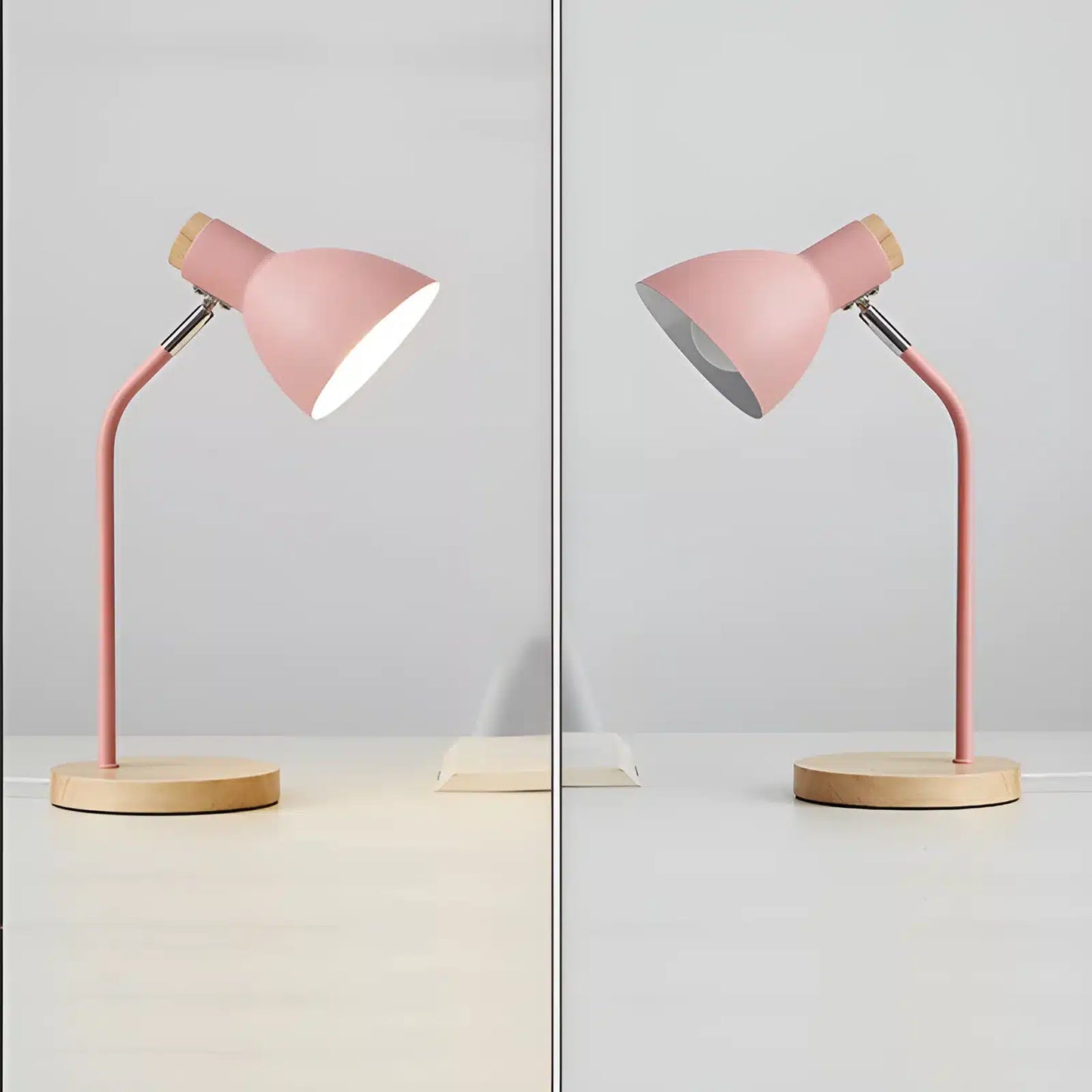 Lampe de bureau nordique en bois pour chambre