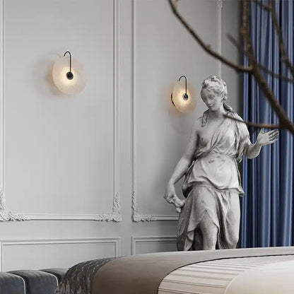 Lampe Murale LED en Marbre pour Ambiance Élégante pour salon