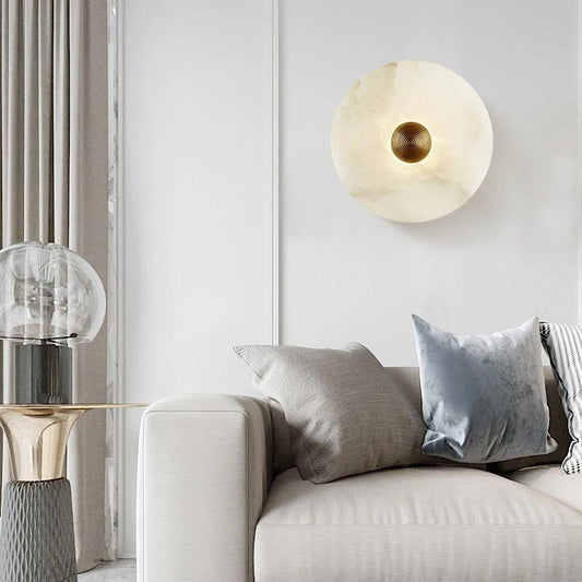 Lampe Murale LED en Marbre pour Ambiance Élégante pour salon