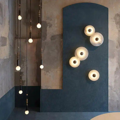 Lampe Murale LED en Marbre pour Ambiance Élégante pour salon