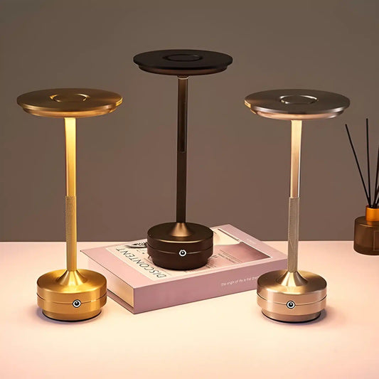 Lampe pilier métallique LED tactile pour chambre