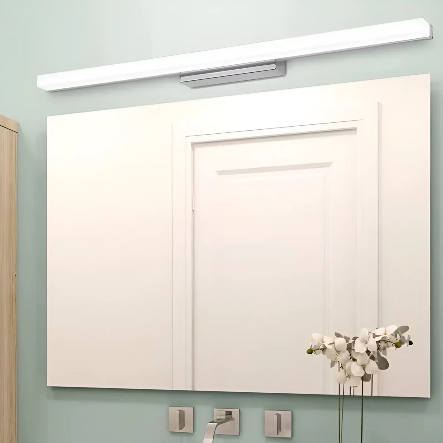 Lumière de Miroir en Acier Inoxydable Moderne pour Salle de Bain