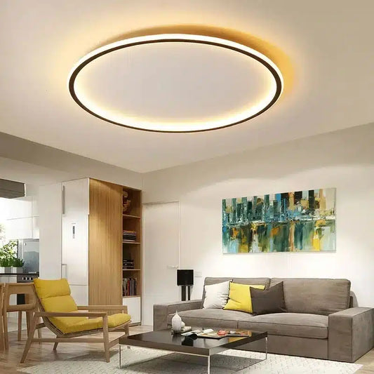 Plafonnier LED Circulaire en aluminium, fer et acrylique en différentes tailles