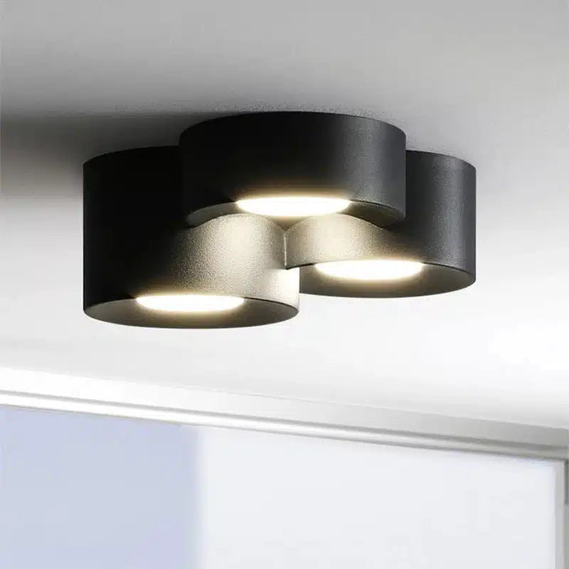 Plafonnier LED Moderne multiforme en fer et acrylique pour salon