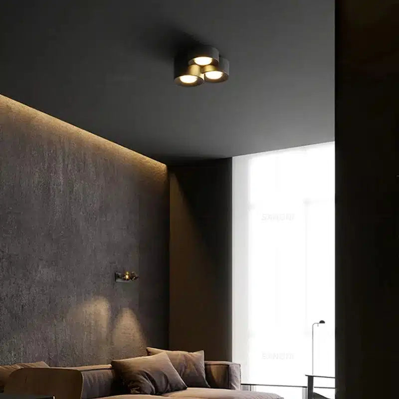 Plafonnier LED Moderne multiforme en fer et acrylique pour salon