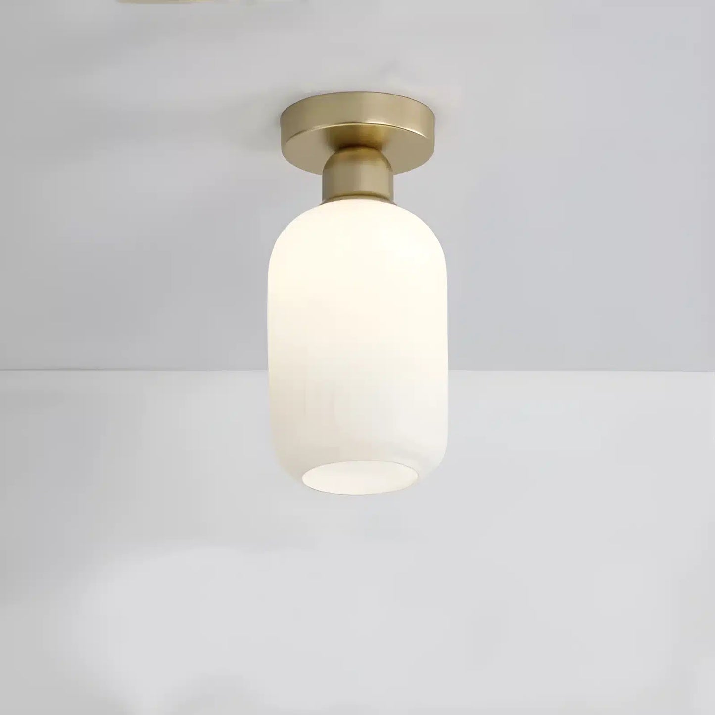 Plafonnier LED Nordique en Verre Semi-Encastré