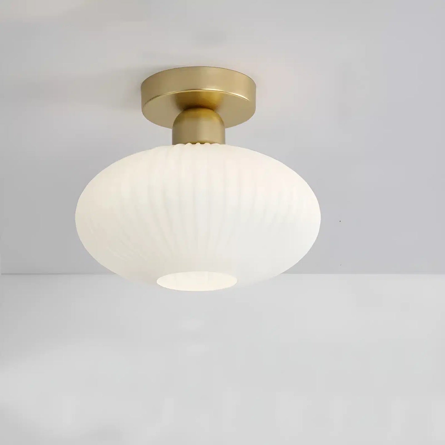 Plafonnier LED Nordique en Verre Semi-Encastré