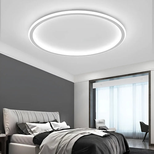 Plafonnier LED arc de lumière avec télécommande pour salon