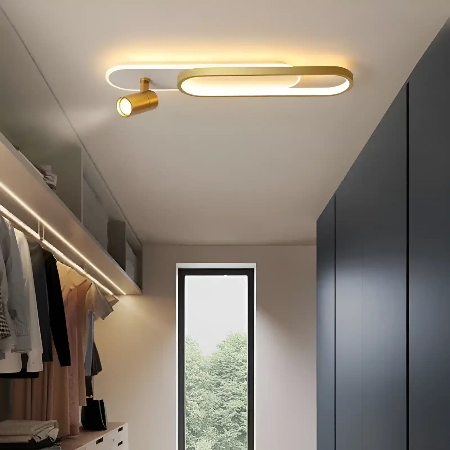 Plafonnier LED au Design Moderne 1 ampoule en plusieurs tailles pour Salon