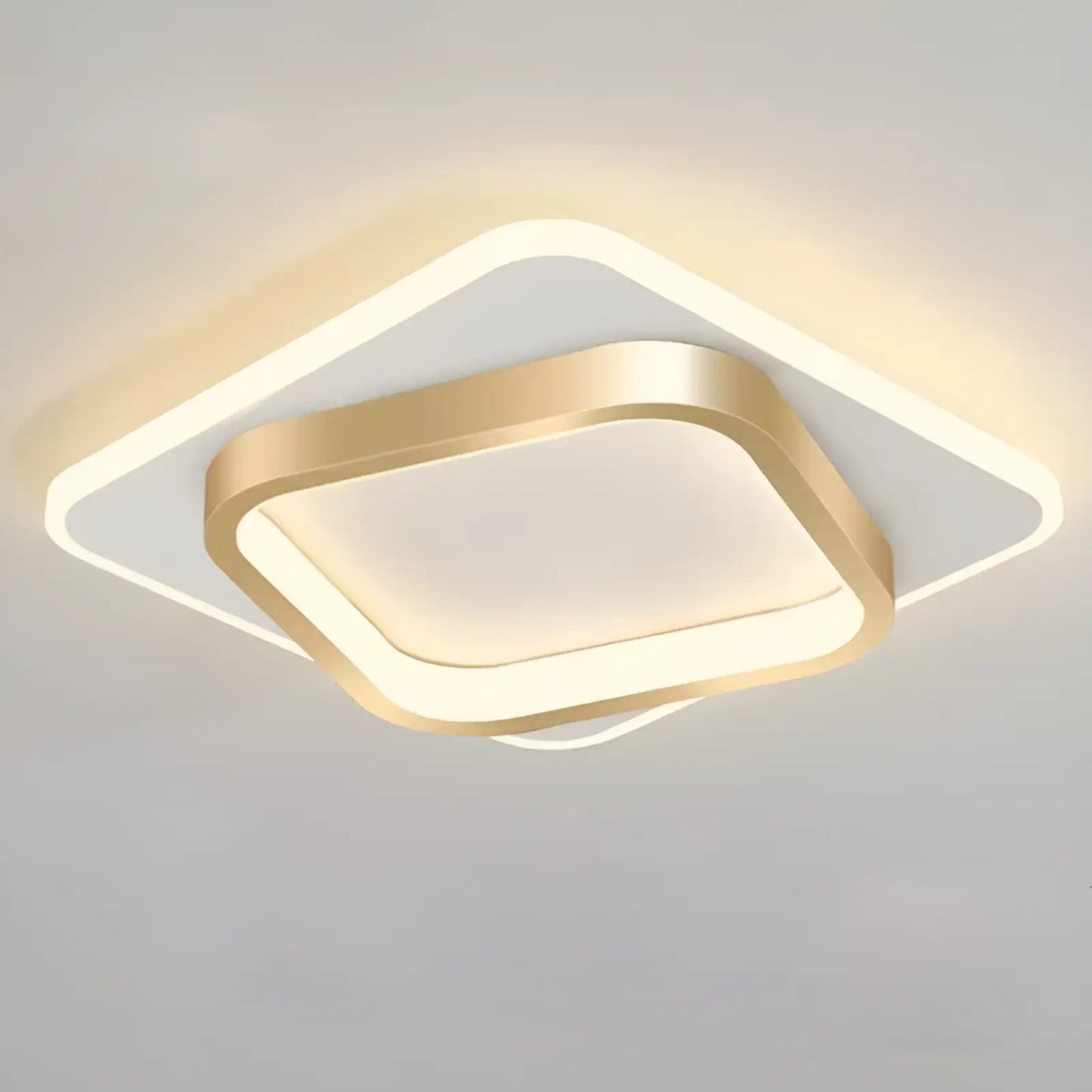 Plafonnier LED avec des carrés imbriqués pour salon