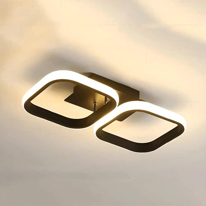Plafonnier LED carrés de lumière pour salon