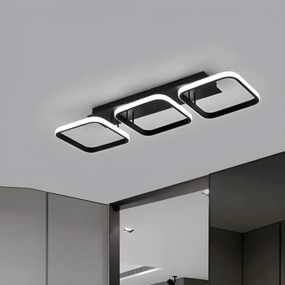 Plafonnier LED carrés de lumière pour salon