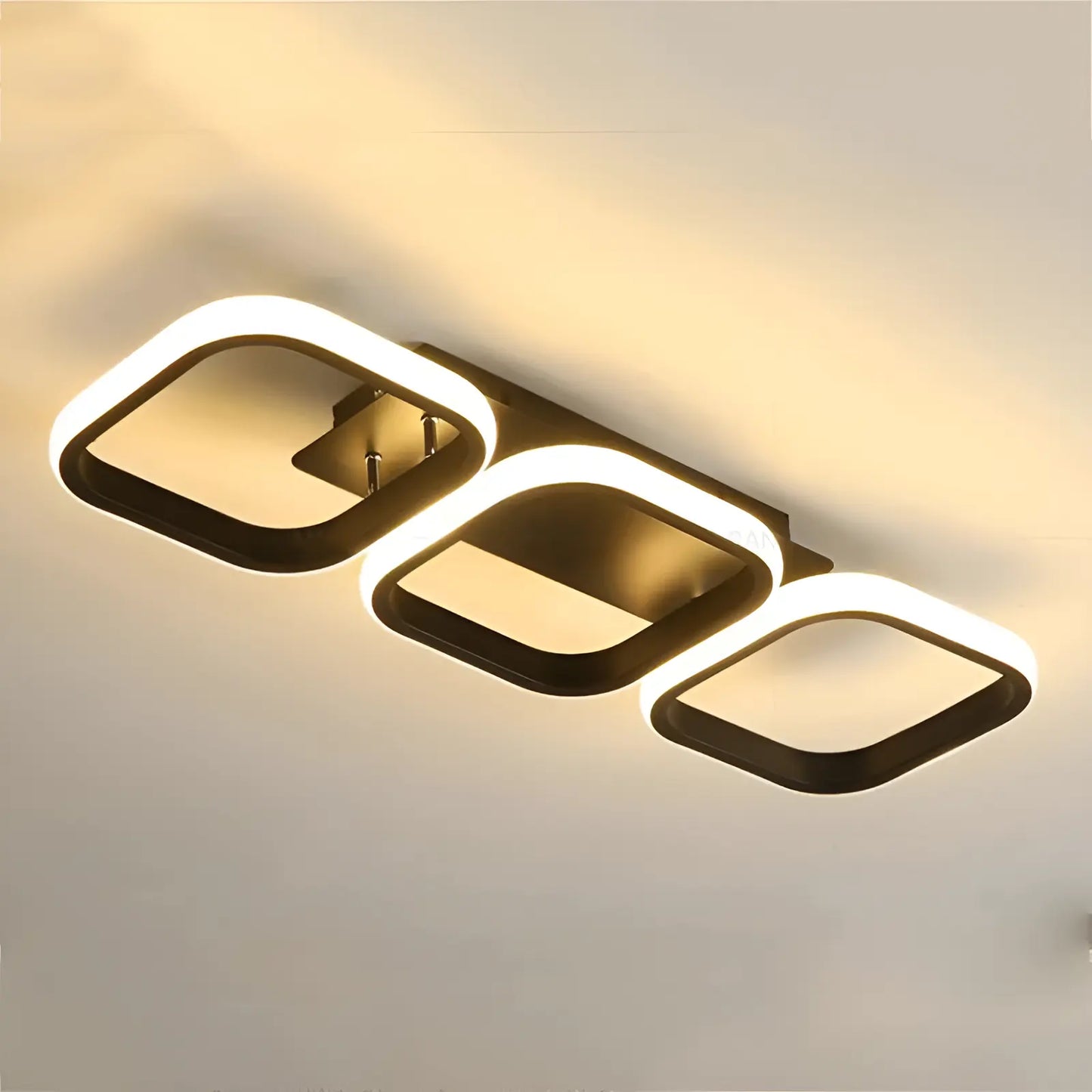 Plafonnier LED carrés de lumière pour salon