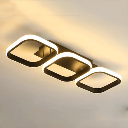 Plafonnier LED carrés de lumière pour salon