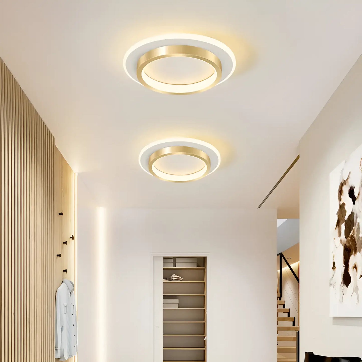 Plafonnier LED couronne de lumière pour salon