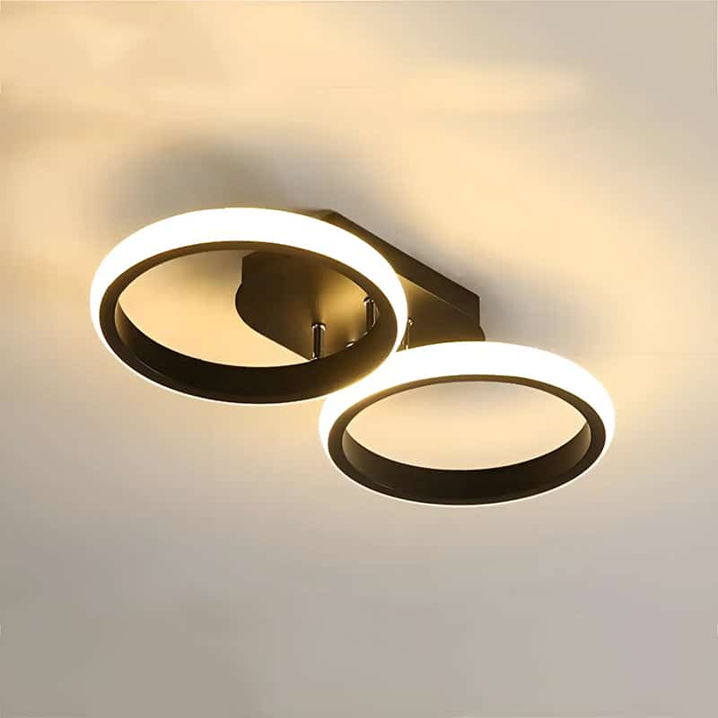 Plafonnier LED couronnes lumineuses pour salon