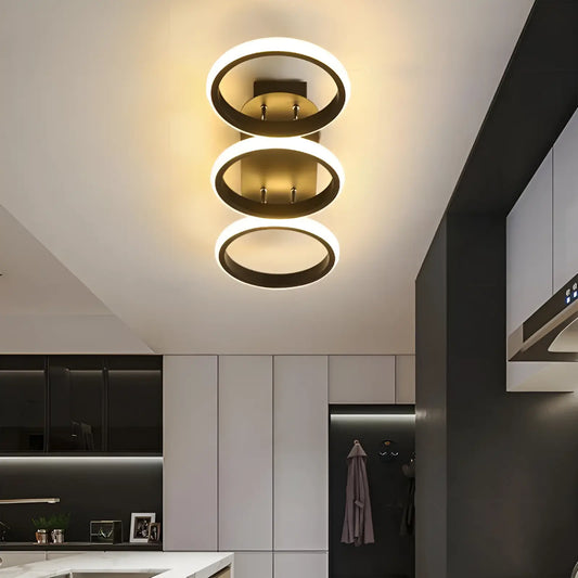 Plafonnier LED couronnes lumineuses pour salon