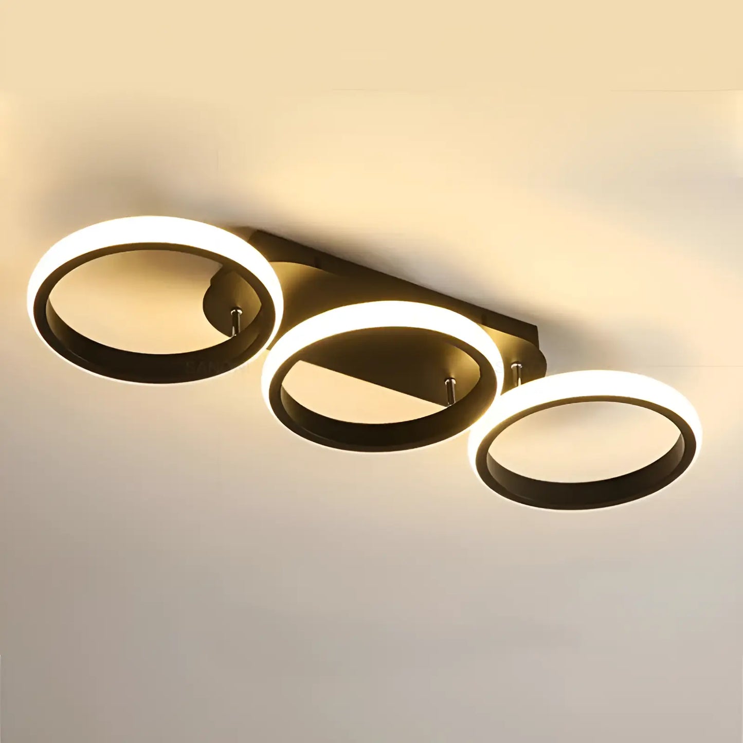 Plafonnier LED couronnes lumineuses pour salon