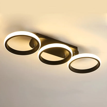 Plafonnier LED couronnes lumineuses pour salon