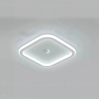 Plafonnier LED au design moderne forme ronde et carrée en noir et blanc pour salon