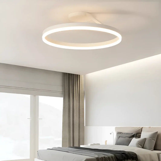 Plafonnier LED en forme d'anneau suspendu pour salon