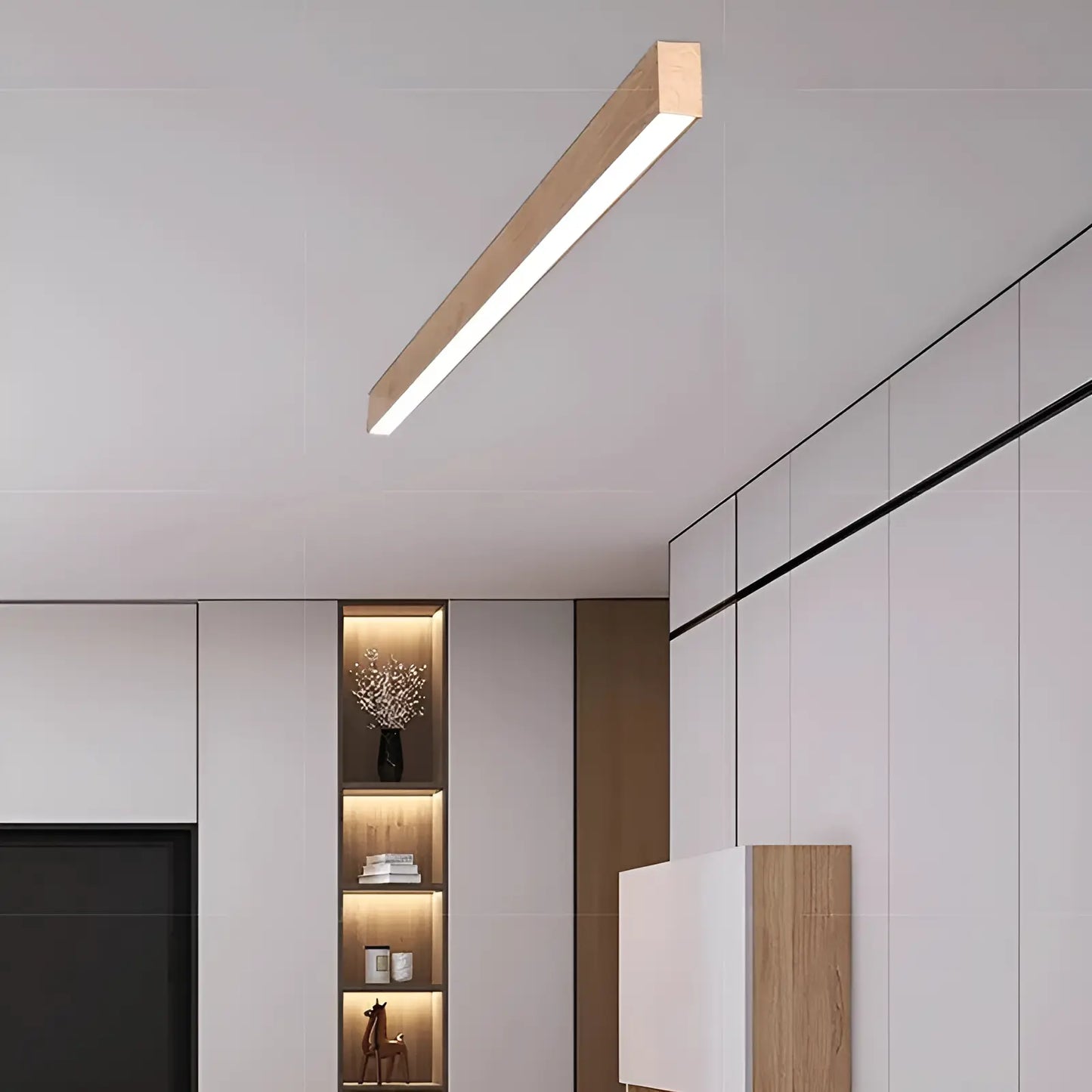 Plafonnier LED en forme de bande lumineuse pour salon