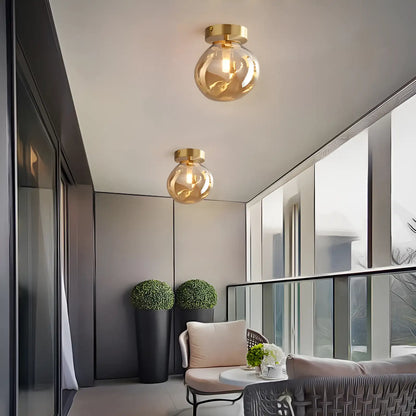 Plafonnier LED en forme de lanterne pour salon