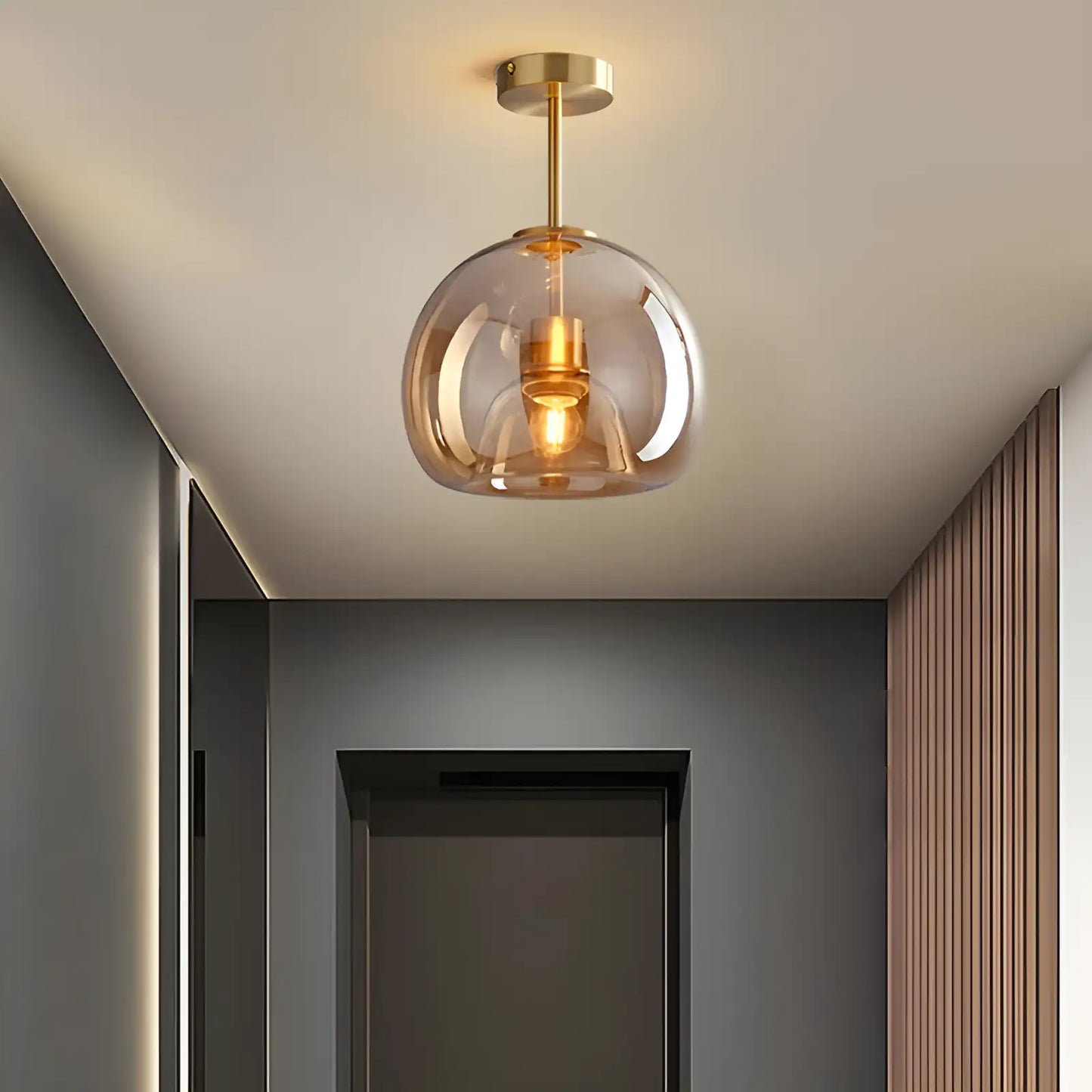 Plafonnier LED en forme de lanterne pour salon