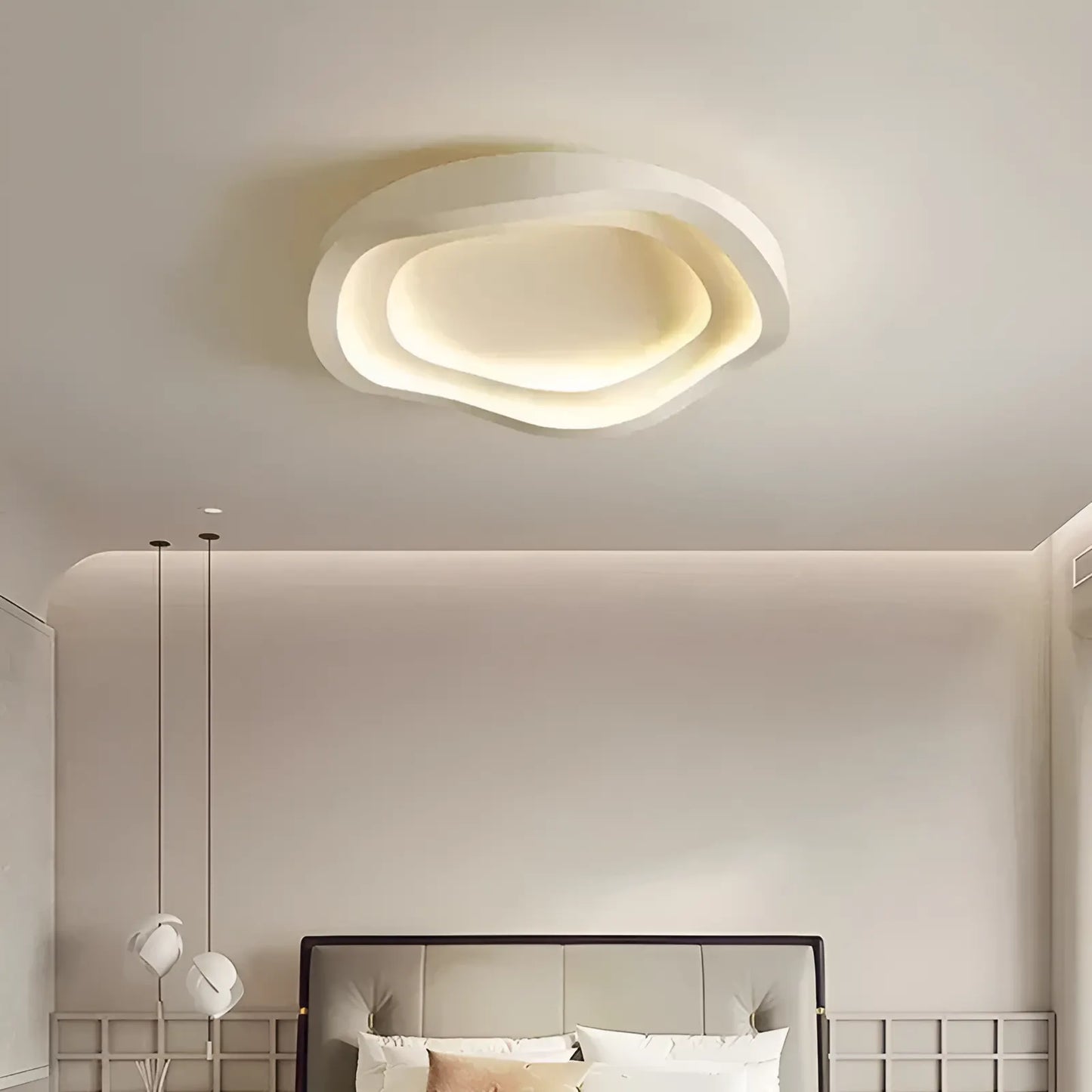 Plafonnier LED en forme de série d'éclats asymétriques pour chambre