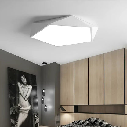 Plafonnier LED en forme d'hexagone irrégulier pour salon