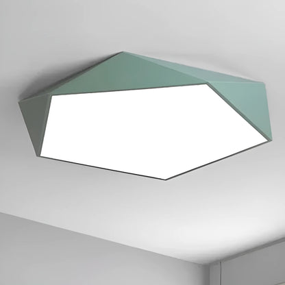 Plafonnier LED en forme d'hexagone irrégulier pour salon