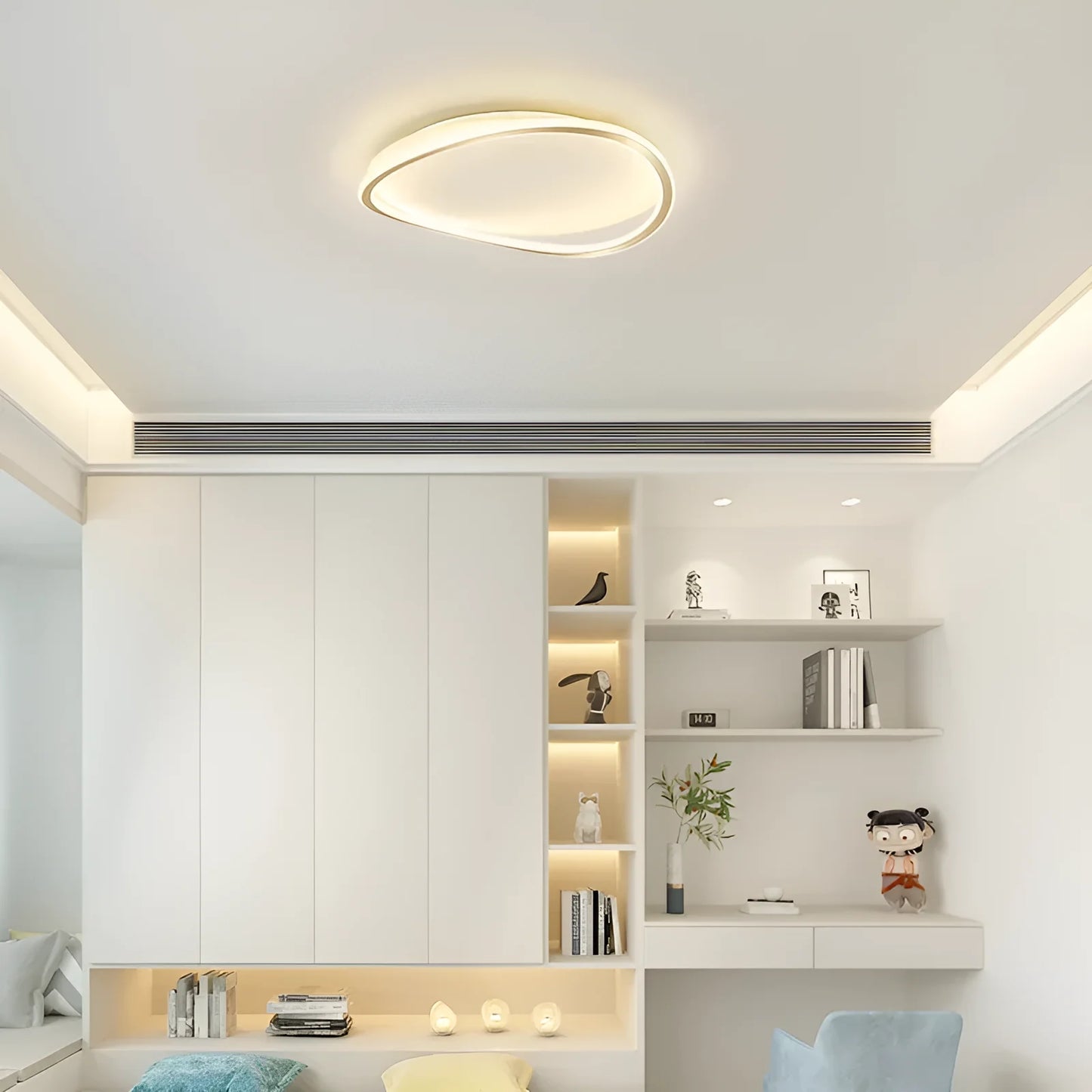 Plafonnier LED halo ovale pour salon