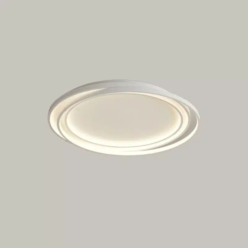 Plafonnier LED ultra fin au design moderne avec formes rondes entrelacées