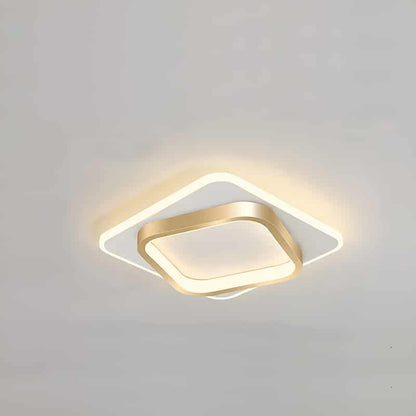 Plafonnier LED au design moderne forme ronde et carrée pour salon