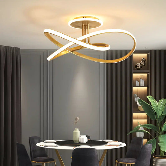 Plafonnier LED moderne multiforme avec lumière dimmable