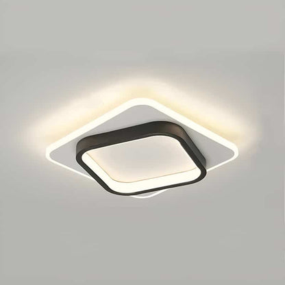 Plafonnier LED au design moderne forme ronde et carrée pour salon