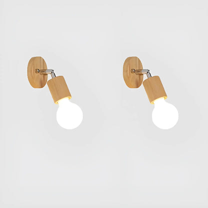 Plafonnier LED nordique avec support en bois