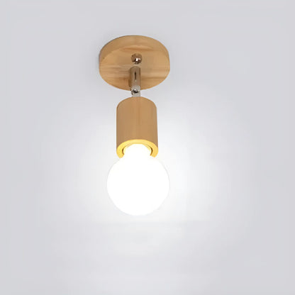 Plafonnier LED nordique avec support en bois