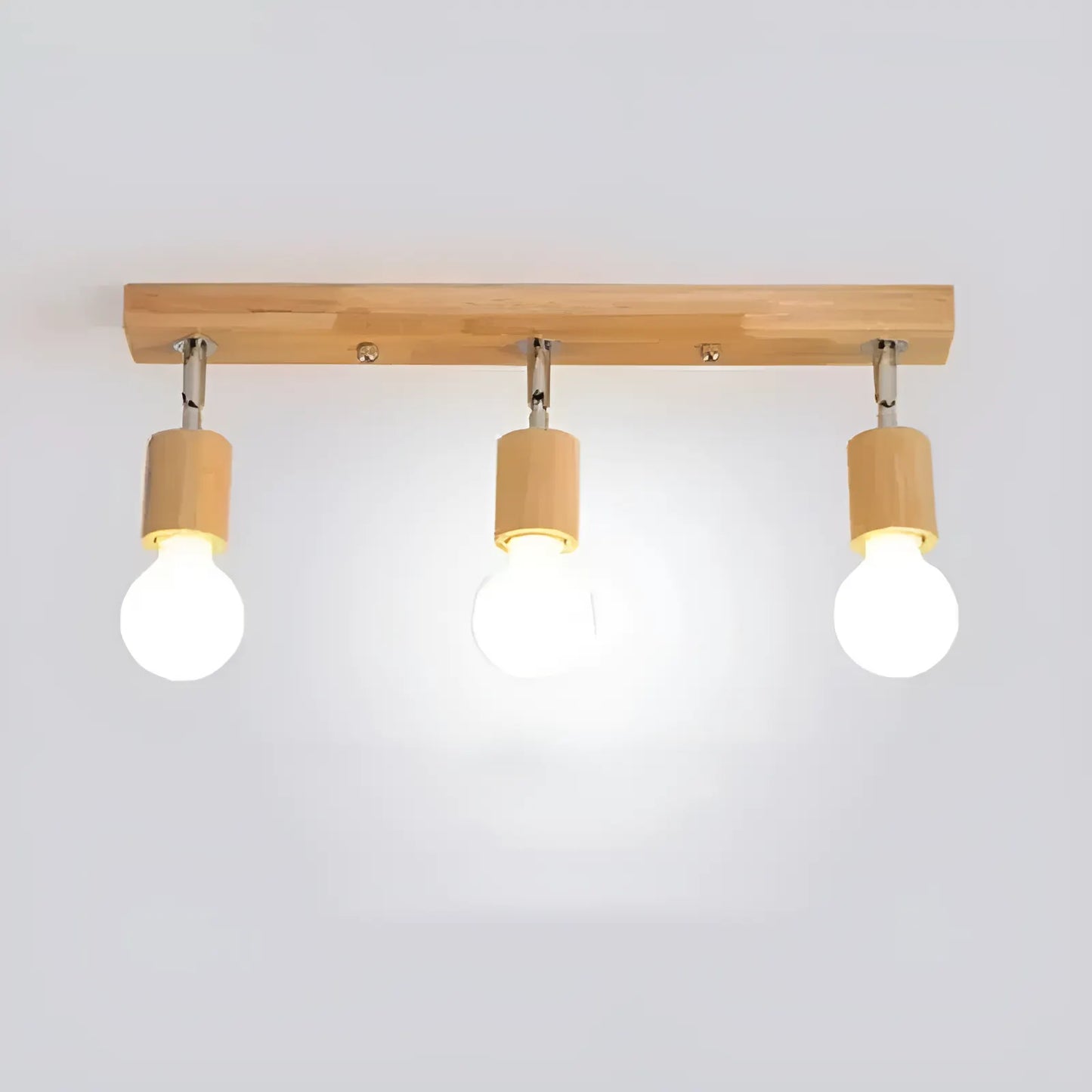 Plafonnier LED nordique avec support en bois