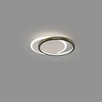 Plafonnier LED rond en fer forgé et acrylique pour Salon