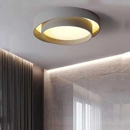 Plafonnier LED forme ronde simple et ultra fin au design moderne pour salon