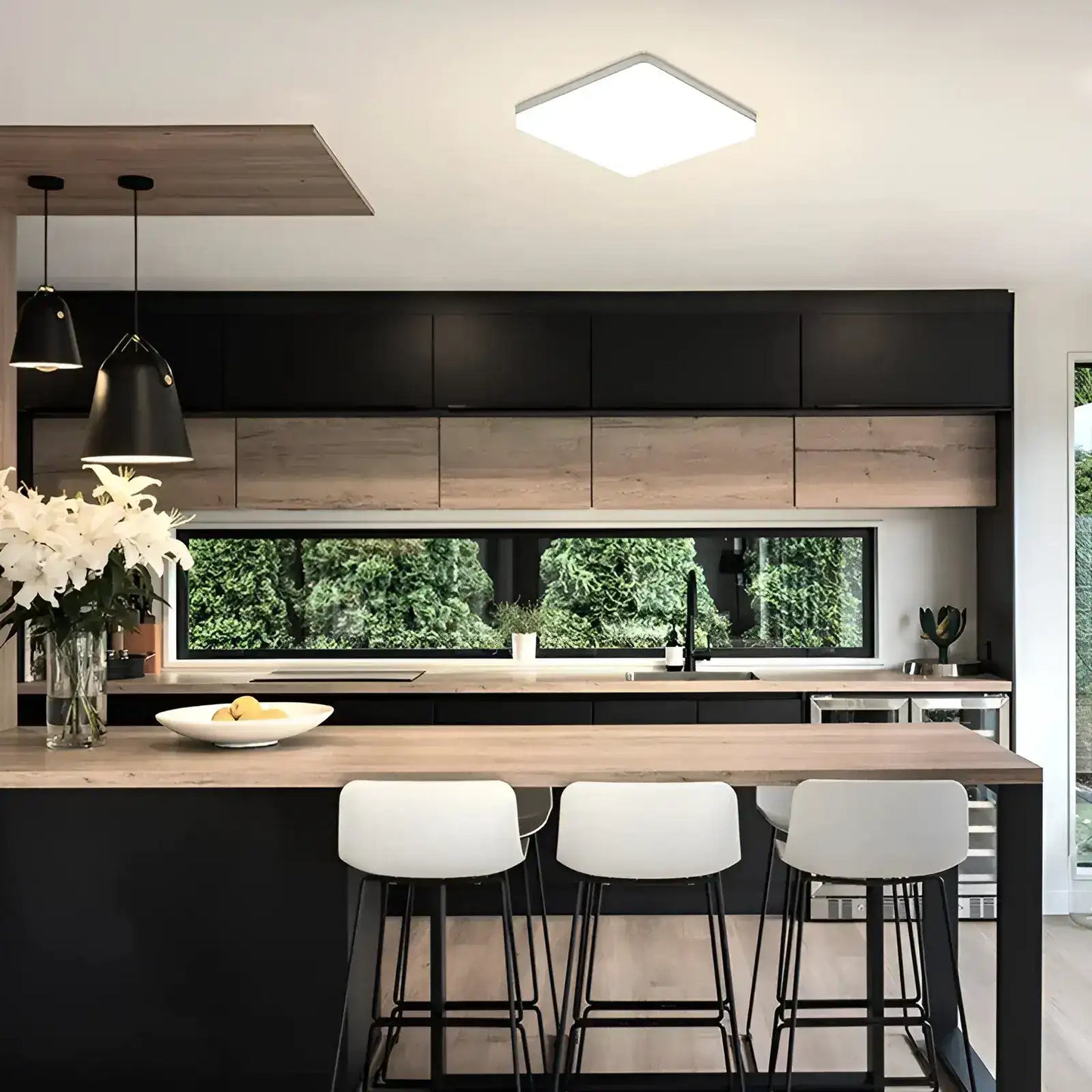 Plafonnier LED versatile pour salon