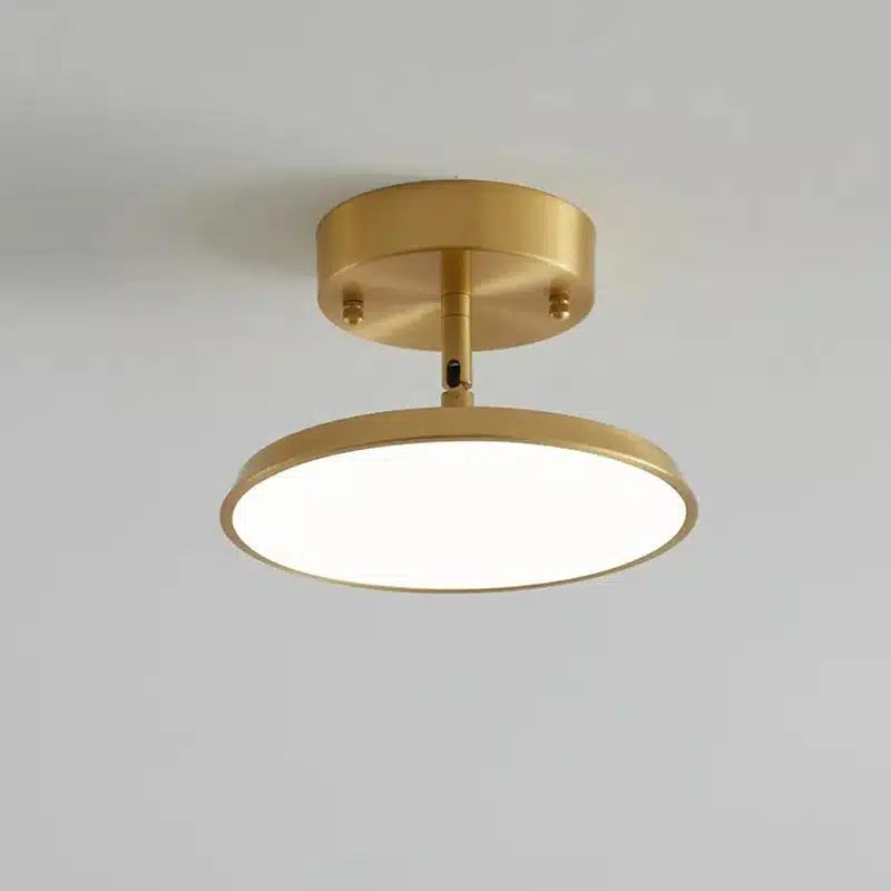 Plafonnier LED Moderne Disque Céleste en Cuivre et Acrylique pour salon